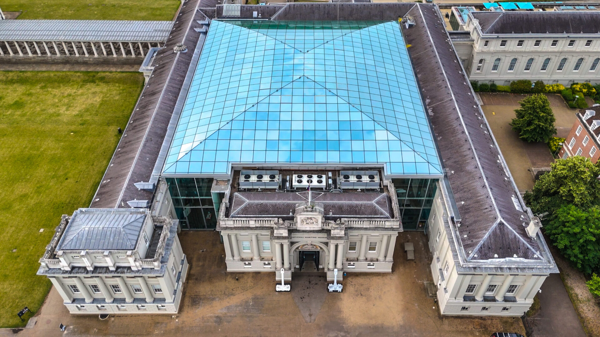 Aerial view of the National Maritime Museum.